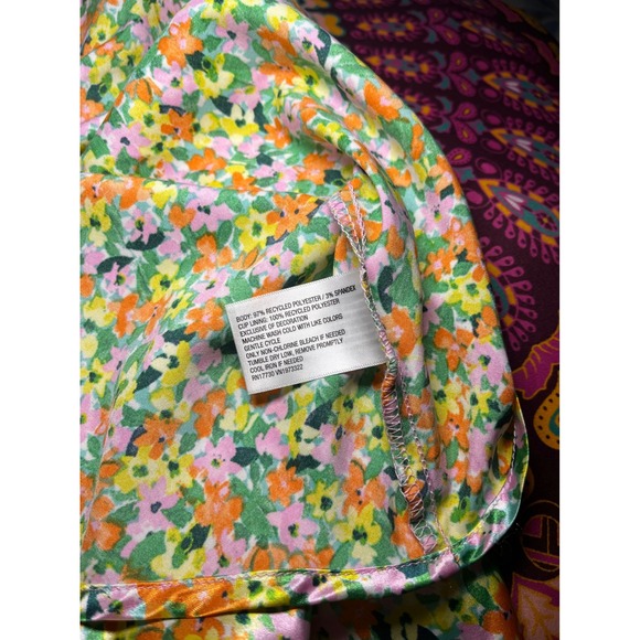 NWT Wild Fable Women's Floral Print Maxi Slip Dress Lace Trim V Neck Size XXS - Picture 8 of 8